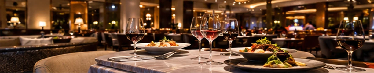 Dinner service at a casino resort restaurant