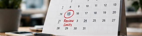 Desk calendar representing the waiting period for increasing gambling limits